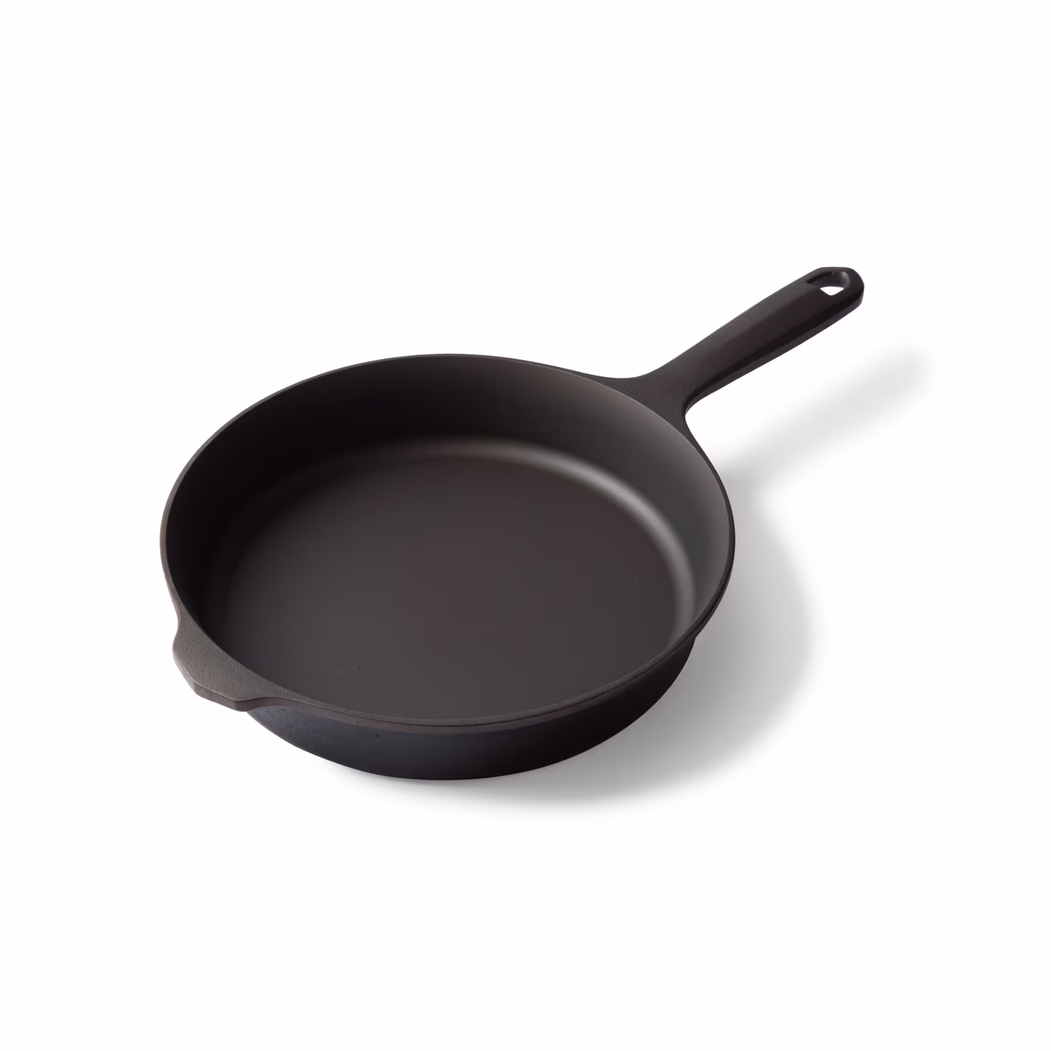 cast iron on a white backdrop